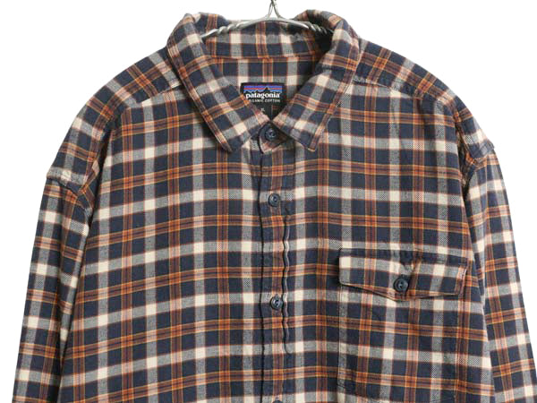 パタゴニア ロングスリーブ フィヨルド フランネル シャツ メンズ XL 19年製 アウトドア チェック ネルシャツ 大きいサイズ マルチカラー 