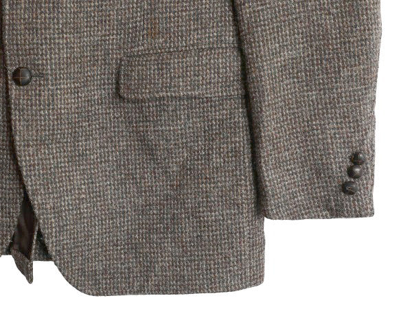 デッドストック 80s USA製 Adams Row ハリスツイード テーラード ジャケット メンズ L 程/ 新品 ヴィンテージ ブレザー ツイード ウール