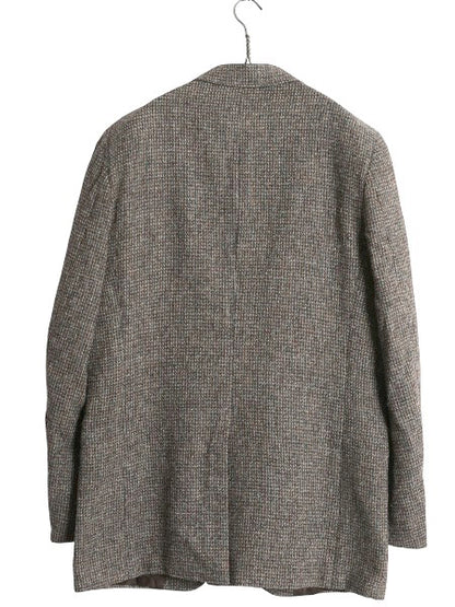 デッドストック 80s USA製 Adams Row ハリスツイード テーラード ジャケット メンズ L 程/ 新品 ヴィンテージ ブレザー ツイード ウール