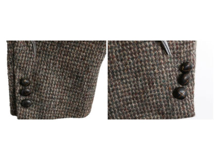 デッドストック 80s USA製 Adams Row ハリスツイード テーラード ジャケット メンズ L 程/ 新品 ヴィンテージ ブレザー ツイード ウール