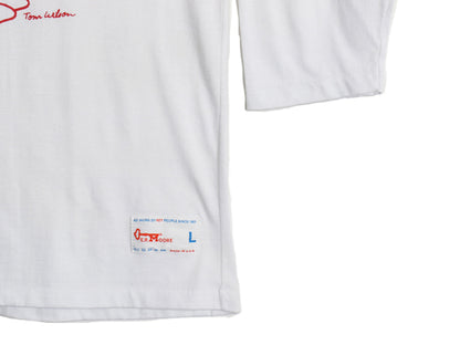 デッドストック 70s USA製 キャラクター イラスト プリント フットボール Tシャツ メンズ レディース L / ヴィンテージ 7分袖 ロンT 当時物