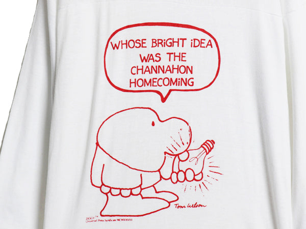 デッドストック 70s USA製 キャラクター イラスト プリント フットボール Tシャツ メンズ レディース L / ヴィンテージ 7分袖 ロンT 当時物