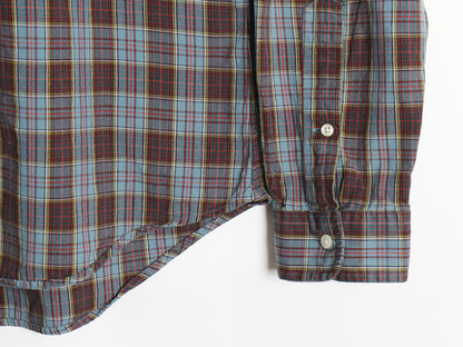 ラルフローレン チェック 長袖 ボタンダウン シャツ メンズ XL / ポロ SLIM FIT オックスフォード ワンポイント ポニー 細身 大きいサイズ