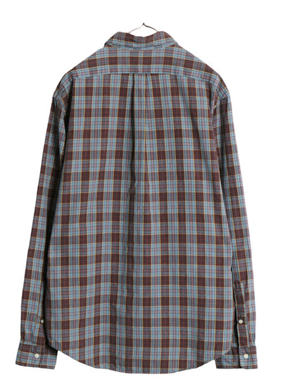 ラルフローレン チェック 長袖 ボタンダウン シャツ メンズ XL / ポロ SLIM FIT オックスフォード ワンポイント ポニー 細身 大きいサイズ