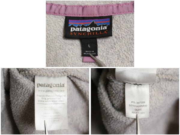 パタゴニア ライトウェイト シンチラ スナップT レディース L / 20年製 フリース プルオーバー ジャケット ブルゾン アウトドア ジャンパー