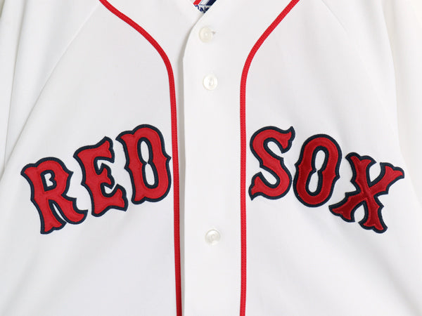 レッドソックス ベースボール シャツ メンズ XXL 程/ MLB オフィシャル マジェスティック 大リーグ ユニフォーム 重ね着 野球 大きいサイズ