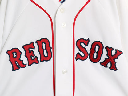 レッドソックス ベースボール シャツ メンズ XXL 程/ MLB オフィシャル マジェスティック 大リーグ ユニフォーム 重ね着 野球 大きいサイズ