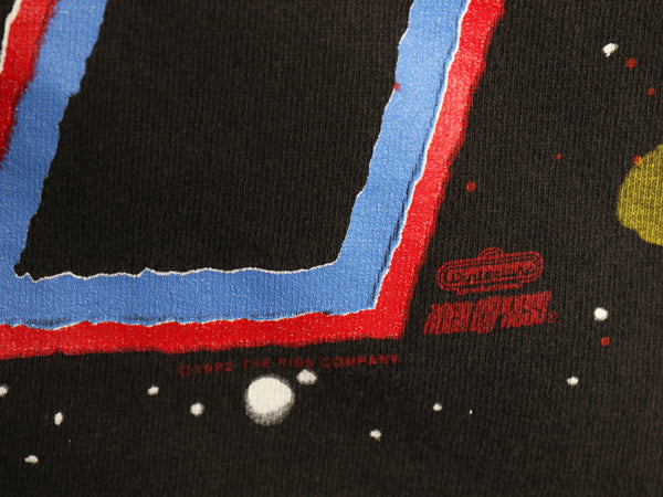 90s USA製 ★ キッス オールオーバー プリント Tシャツ メンズ XL 古着 オールド 当時物 バンド ロック シングルステッチ 黒 大きいサイズ