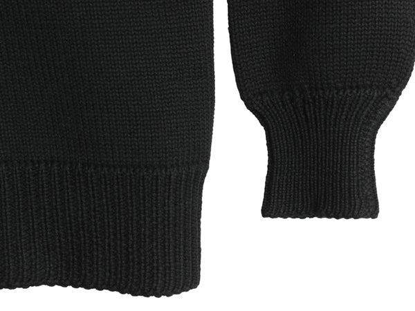 40s 50s ★ レタード ニット セーター メンズ S 程/ 古着 ヴィンテージ アワード ヘビーウェイト ウール ローゲージ ボートネック ブラック