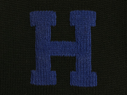 40s 50s ★ レタード ニット セーター メンズ S 程/ 古着 ヴィンテージ アワード ヘビーウェイト ウール ローゲージ ボートネック ブラック