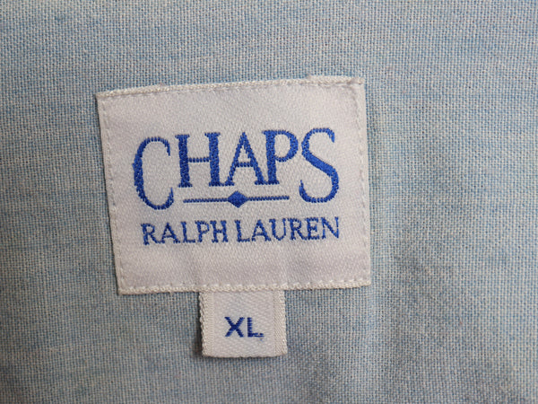90s チャップス ラルフローレン 半袖 ボタンダウン シャツ メンズ XL オールド ポロ ストライプ オックスフォード 半袖シャツ 大きいサイズ