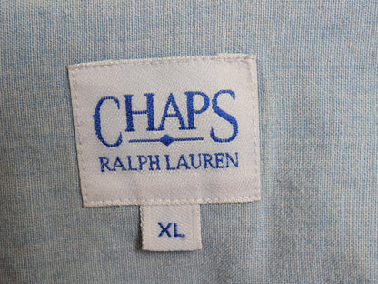 90s チャップス ラルフローレン 半袖 ボタンダウン シャツ メンズ XL オールド ポロ ストライプ オックスフォード 半袖シャツ 大きいサイズ