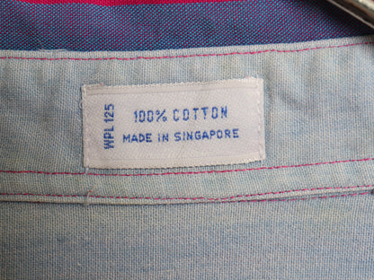 90s チャップス ラルフローレン 半袖 ボタンダウン シャツ メンズ XL オールド ポロ ストライプ オックスフォード 半袖シャツ 大きいサイズ
