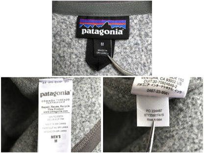パタゴニア ベターセーター ベスト メンズ М / 古着 15年製 フリース セーター 前開き フルジップ アウトドア 重ね着 ハイネック グレー