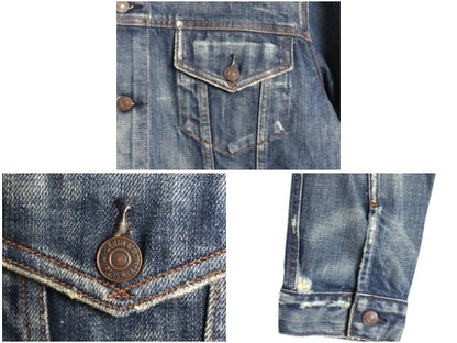 デニム&サプライ ラルフローレン デニム ジャケット メンズ XXL ポロ ヴィンテージ 加工 ジージャン 70506 タイプ トラッカー 大きいサイズ