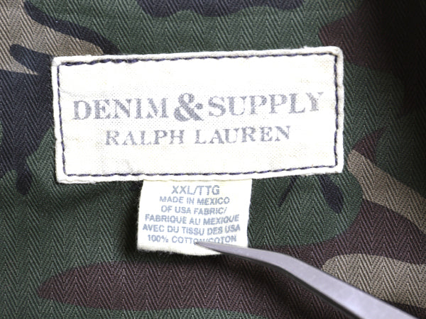 デニム&サプライ ラルフローレン デニム ジャケット メンズ XXL ポロ ヴィンテージ 加工 ジージャン 70506 タイプ トラッカー 大きいサイズ
