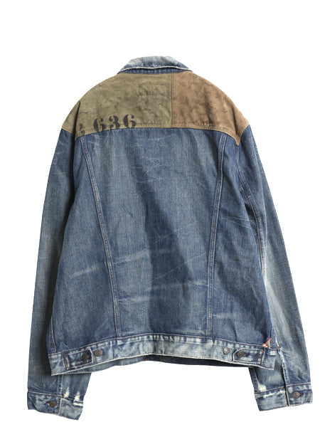 デニム&サプライ ラルフローレン デニム ジャケット メンズ XXL ポロ ヴィンテージ 加工 ジージャン 70506 タイプ トラッカー 大きいサイズ