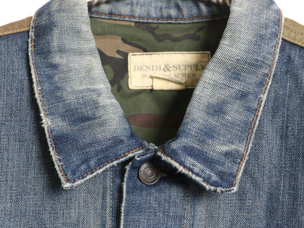 デニム&サプライ ラルフローレン デニム ジャケット メンズ XXL ポロ ヴィンテージ 加工 ジージャン 70506 タイプ トラッカー 大きいサイズ