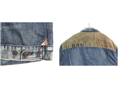 デニム&サプライ ラルフローレン デニム ジャケット メンズ XXL ポロ ヴィンテージ 加工 ジージャン 70506 タイプ トラッカー 大きいサイズ