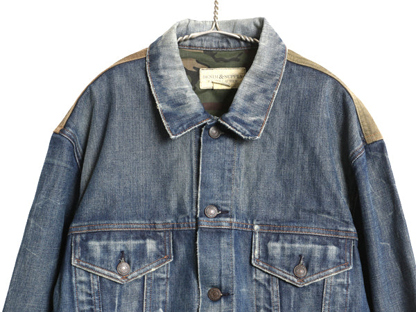 デニム&サプライ ラルフローレン デニム ジャケット メンズ XXL ポロ ヴィンテージ 加工 ジージャン 70506 タイプ トラッカー 大きいサイズ