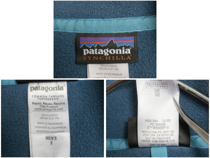 パタゴニア ライトウェイト シンチラ スナップT メンズ S 古着 15年製 アウトドア フリース プルオーバー ジャケット ブルゾン ハイネック