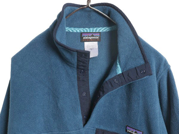 パタゴニア ライトウェイト シンチラ スナップT メンズ S 古着 15年製 アウトドア フリース プルオーバー ジャケット ブルゾン ハイネック