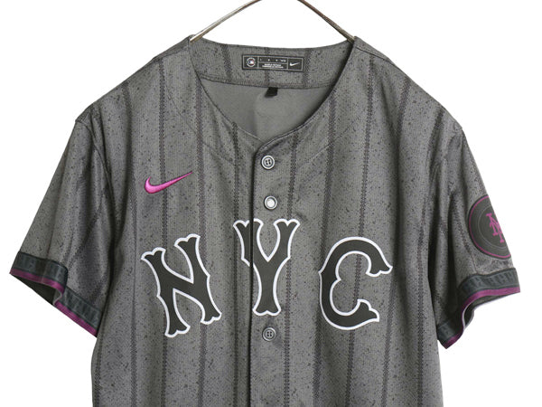メッツ ベースボール シャツ キッズ L メンズ XS 程/ MLB オフィシャル ナイキ 大リーグ スウッシュ ユニフォーム ゲームシャツ 半袖シャツ