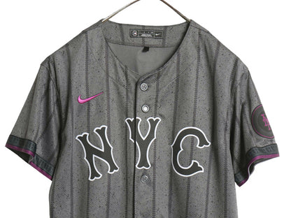 メッツ ベースボール シャツ キッズ L メンズ XS 程/ MLB オフィシャル ナイキ 大リーグ スウッシュ ユニフォーム ゲームシャツ 半袖シャツ