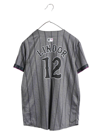 メッツ ベースボール シャツ キッズ L メンズ XS 程/ MLB オフィシャル ナイキ 大リーグ スウッシュ ユニフォーム ゲームシャツ 半袖シャツ
