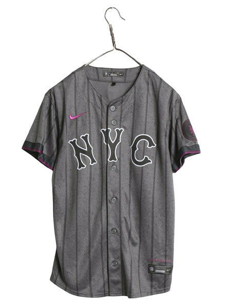 メッツ ベースボール シャツ キッズ L メンズ XS 程/ MLB オフィシャル ナイキ 大リーグ スウッシュ ユニフォーム ゲームシャツ 半袖シャツ