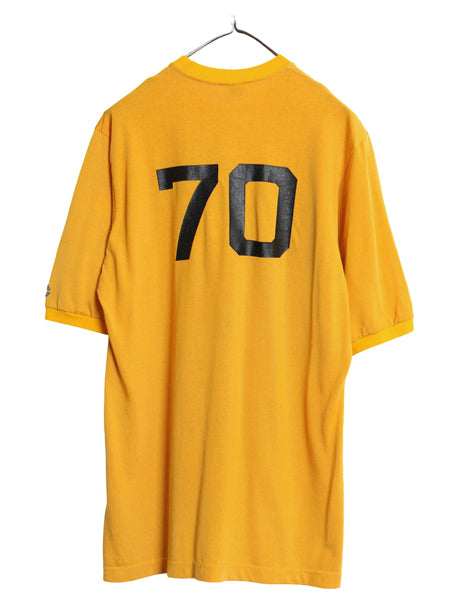 80s USA製 チャンピオン フットボール Tシャツ メンズ L / ヴィンテージ コットン ナイロン アスレチック ジャージ ナンバリング プリント