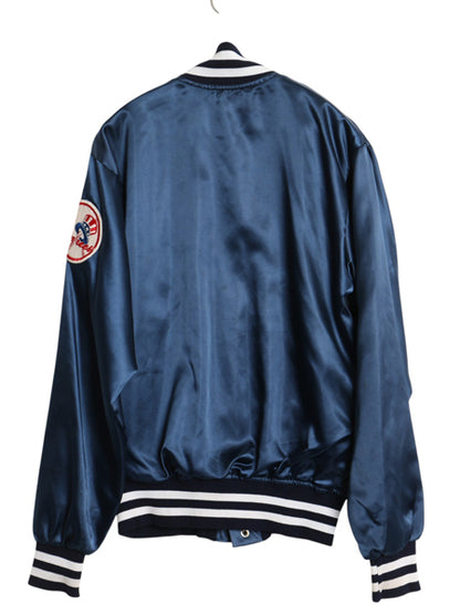 80s USA製 ヤンキース ナイロン サテン スタジャン メンズ S / ヴィンテージ MLB オフィシャル フェルコ ライナー 付き 大リーグ ブルゾン 