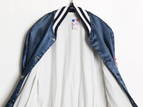 80s USA製 ヤンキース ナイロン サテン スタジャン メンズ S / ヴィンテージ MLB オフィシャル フェルコ ライナー 付き 大リーグ ブルゾン 