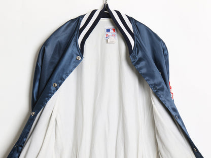 80s USA製 ヤンキース ナイロン サテン スタジャン メンズ S / ヴィンテージ MLB オフィシャル フェルコ ライナー 付き 大リーグ ブルゾン 