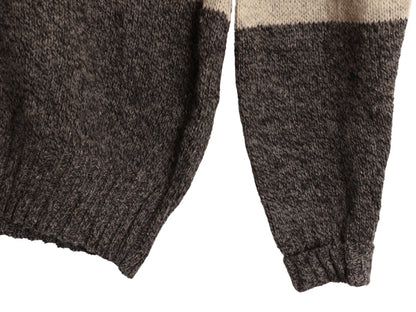 90s USA製 エディーバウアー ショールカラー ボーダー ウール ニット セーター メンズ L / 古着 オールド 黒タグ アウトドア プルオーバー 