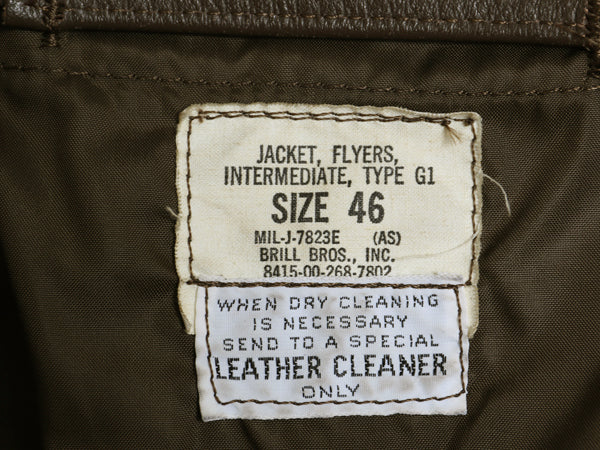  70s ★ 米軍実物 USN G-1 フライト ジャケット 46 メンズ XL 程/ 古着 ヴィンテージ NAVY 軍物 革ジャン ミリタリー ボンバー 本革 レザー