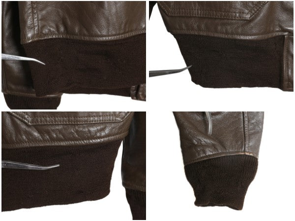  70s ★ 米軍実物 USN G-1 フライト ジャケット 46 メンズ XL 程/ 古着 ヴィンテージ NAVY 軍物 革ジャン ミリタリー ボンバー 本革 レザー