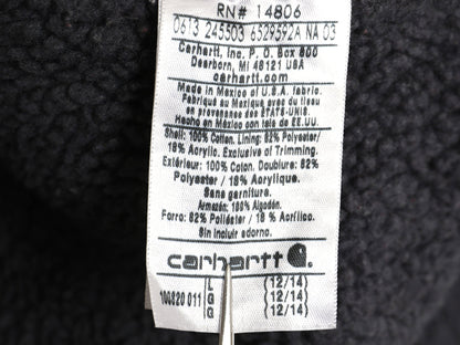 US企画 カーハート ダック パーカー ベスト レディース L / 裏ボア パイル フリース フルジップ フード ワンポイント 前開き 重ね着 廃盤