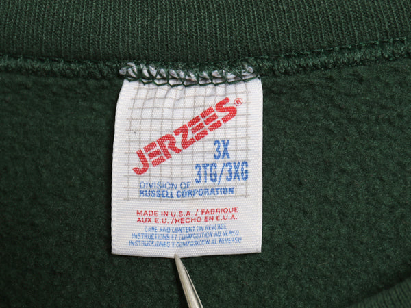 80s 90s USA製 ジャージーズ 無地 スウェット メンズ レディース XXXL ヴィンテージ ブランク トレーナー 裏起毛 大きいサイズ シンプル 緑