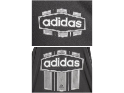 90s USA製 アディダス 両面 プリント Tシャツ メンズ XL / オールド ヘビーウェイト コットン カットソー 3ライン 大きいサイズ ブラック 