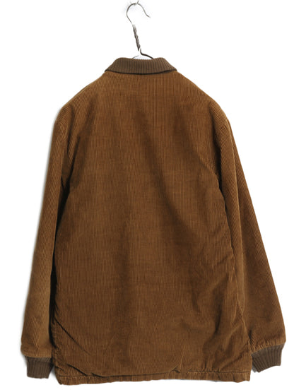 50s 60s ★ コーデュロイ ファラオ ジャケット メンズ M 程/ ヴィンテージ ショールカラー カーコート ハーフ コート フルジップ 裏ボア 茶