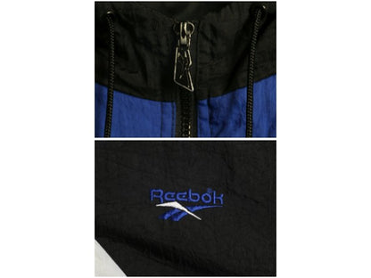 90s リーボック 中綿 ナイロン パーカー ジャケット メンズ M / オールド フルジップ ブルゾン ウィンドブレーカー キルティング ライナー