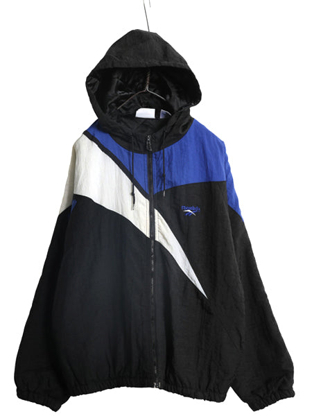 90s リーボック 中綿 ナイロン パーカー ジャケット メンズ M / オールド フルジップ ブルゾン ウィンドブレーカー キルティング ライナー