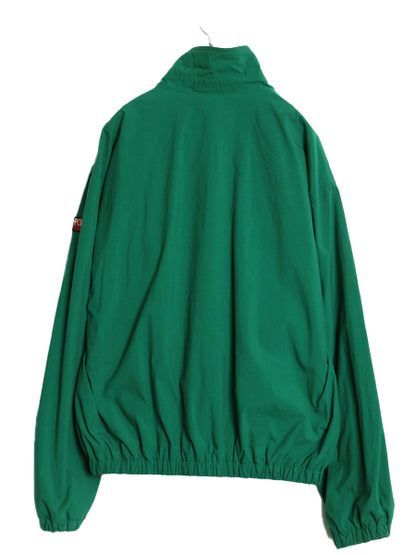 90s 初期 ポロスポーツ ラルフローレン 裏 フリース ナイロン ジャケット メンズ XL / オールド ポロ ジャンパー ブルゾン 大きいサイズ 緑