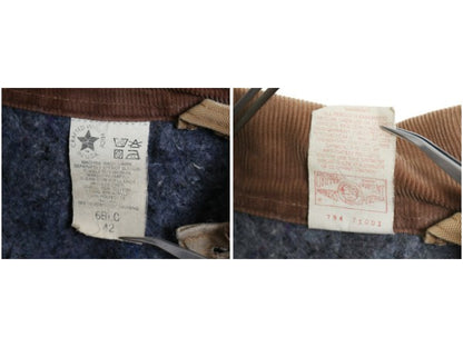90s ★ カーハート チョア コート 42 メンズ L 古着 オールド 6BLC ダック カバーオール ジャケット ブランケット ライナー付き ブラウン