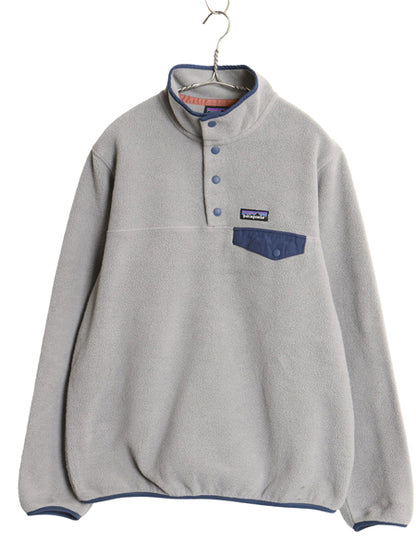 パタゴニア ライトウェイト シンチラ スナップT レディース M / 18年製 フリース プルオーバー ジャケット ジャンパー アウトドア ツートン