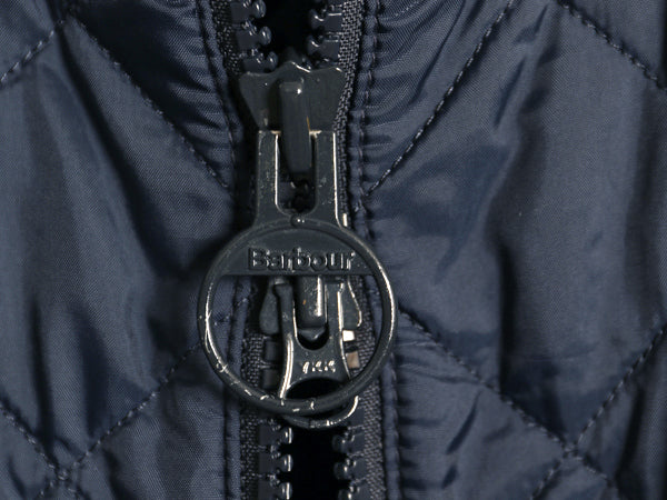 バブアー ケンジントン キルト ジャケット メンズ M 古着 中綿 キルティング ナイロン ハイネック ジャンパー ブルゾン 3ワラント ネイビー