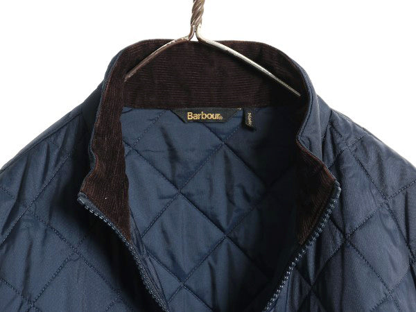 バブアー ケンジントン キルト ジャケット メンズ M 古着 中綿 キルティング ナイロン ハイネック ジャンパー ブルゾン 3ワラント ネイビー