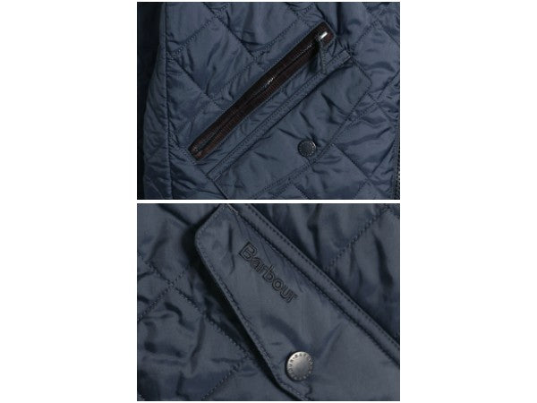 バブアー ケンジントン キルト ジャケット メンズ M 古着 中綿 キルティング ナイロン ハイネック ジャンパー ブルゾン 3ワラント ネイビー