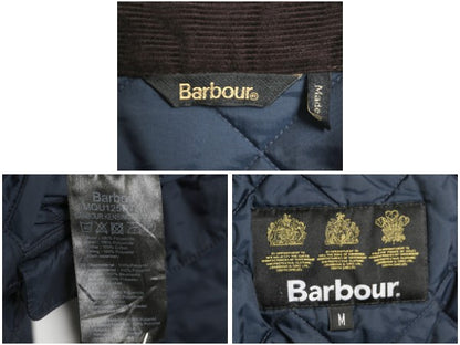 バブアー ケンジントン キルト ジャケット メンズ M 古着 中綿 キルティング ナイロン ハイネック ジャンパー ブルゾン 3ワラント ネイビー